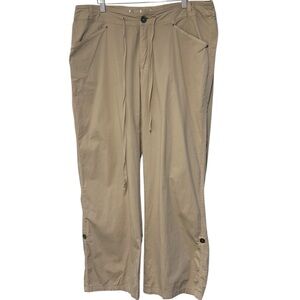 Fresh Produce Casual Pants Sz XXL Tan Safari Roll Up Full Length Straight Leg
